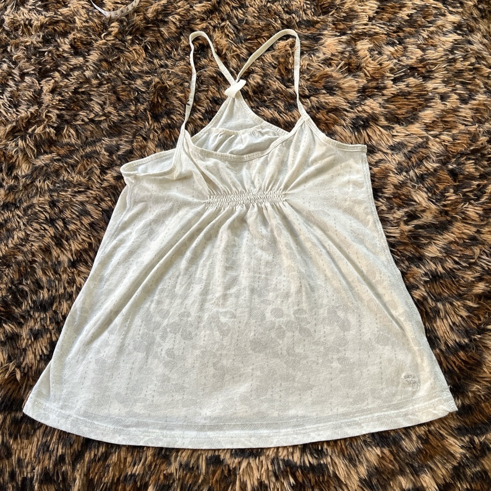 Y2k Abercrombie & Fitch Cream babydoll Camisole Top
